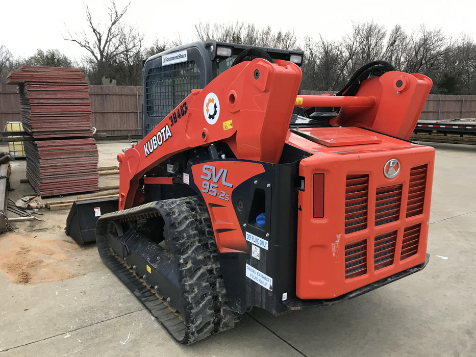 2019 Kubota SVL95-2S Cab/Heat/Air, Standard Tracks, Standard Flow, Hydraulic QC 80" HD w/ Smooth Cutting Edge