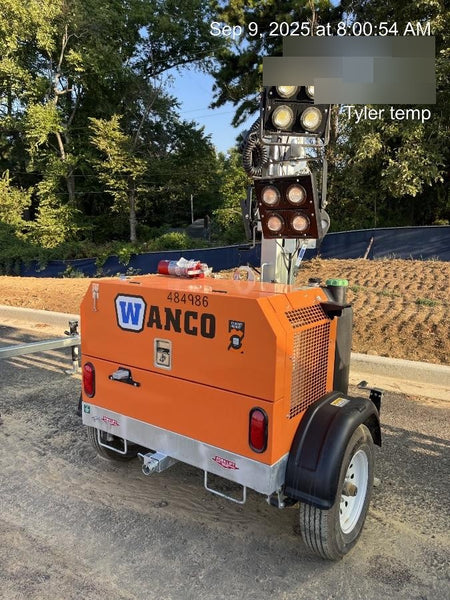 2025 Wanco WLTT-4MM4K Diesel, Mitsubishi L2E, 9.0HP @1800 rpm, Deep Sea Controller, Shore Power Plug, Auto Start, (4) 350W LED Floodlights, 4kW Generator, 60 Gal Fuel Tank, 2" Ball, T3