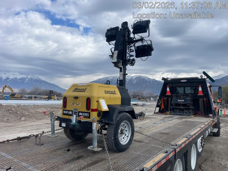 2022 Allmand NLV3GR (4) LED Light Fixture 350W, 23' Vertical Mast, 3kW Prime, Towable, Deep Sea L401, Leveling Jacks, Yanmar T4F 5.8hp