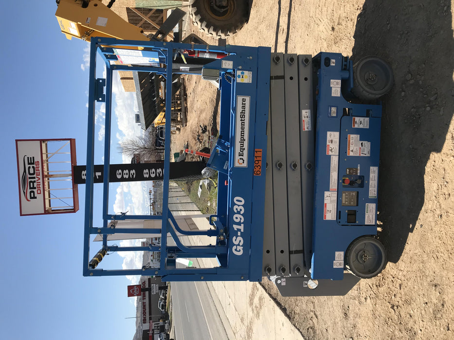 2020 Genie GS-1930 Solid Non Marking Tires, Beacon, Folding rails with half height swing gate