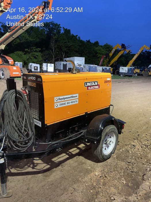 2022 Lincoln Electric LE400 Kubota V1505, Trlr, Cable Rack, Light Kit, ES Decals, T3