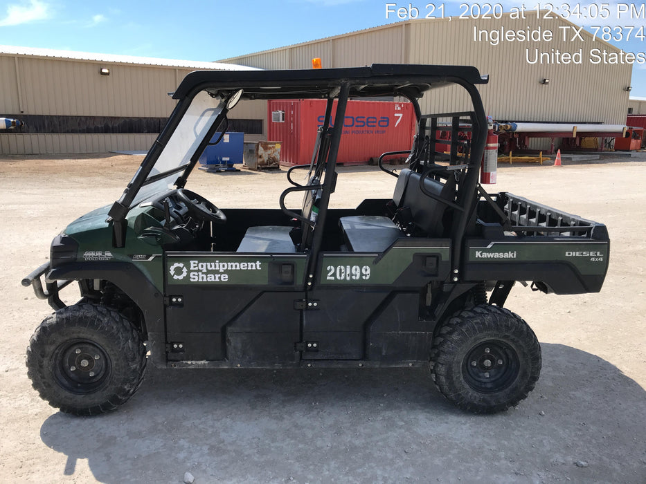 2018 Kawasaki Mule PRO-DXT Kawasaki Mule 4x4 Diesel UTV w/Hard Top, Windshield, Beacon, Backup Alarm, ES Keypad/Hardware Installed