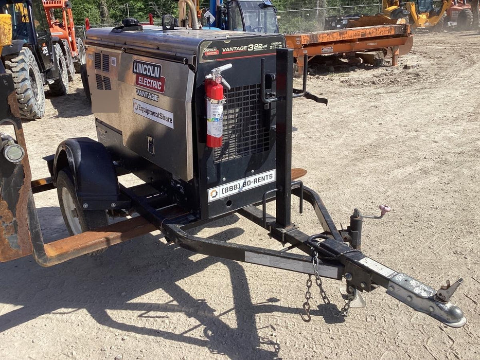 2020 Lincoln Electric Vantage 322 Welder Ready-Pak 3, w/ GPS & Decals (includes trailer, cable rack, fender light kit)