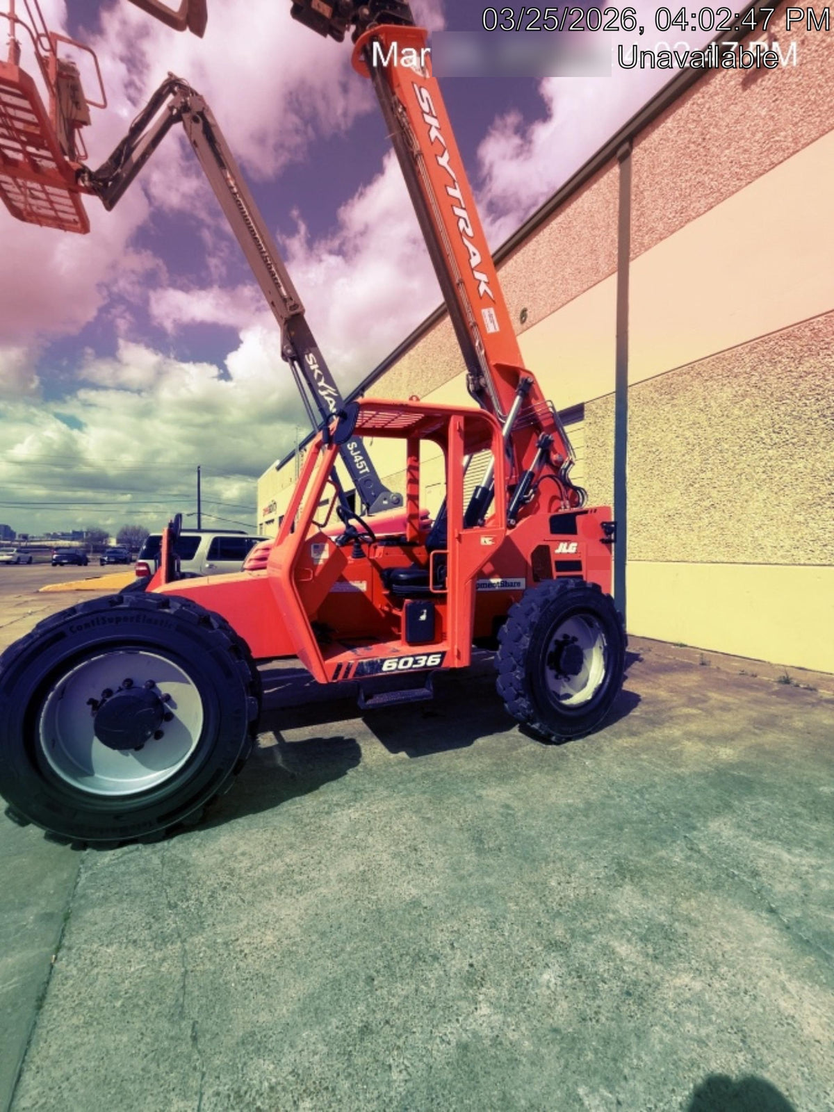 2019 Skytrak 6036 Canopy, Solid Tires, LED Work Lights, Beacon w/72" Carriage, 48" Pallet Forks
