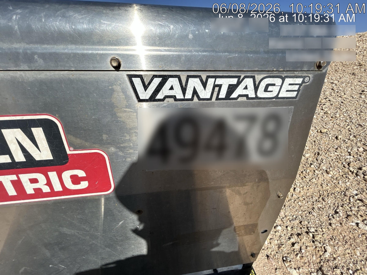 2019 Lincoln Electric Vantage 322 Ready-Pak 3, Two Wheel Trailer, Fender and Light Kit, Cable Rack