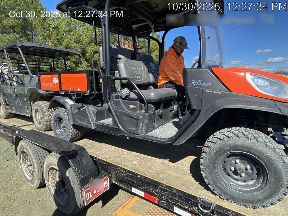 2022 Kubota RTV-X1140W-H Plastic Canopy, Windshield Acrylic Clear, LED Strobe Light, Wire Harness Kit, Back up Alarm