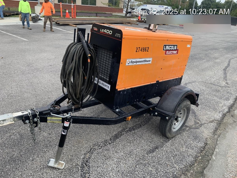 2022 Lincoln Electric LE400 Kubota V1505, Trlr, Cable Rack, Light Kit, ES Decals, T3