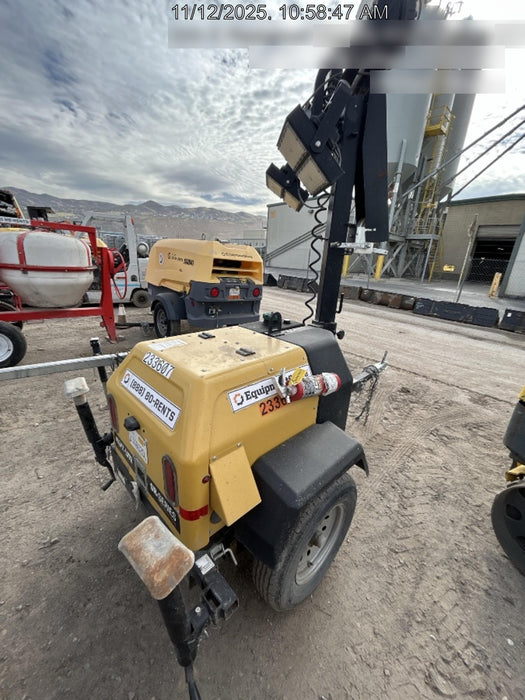 2022 Allmand NLV3GR (4) LED Light Fixture 350W, 23' Vertical Mast, 3kW Prime, Towable, Deep Sea L401, Leveling Jacks, Yanmar T4F 5.8hp