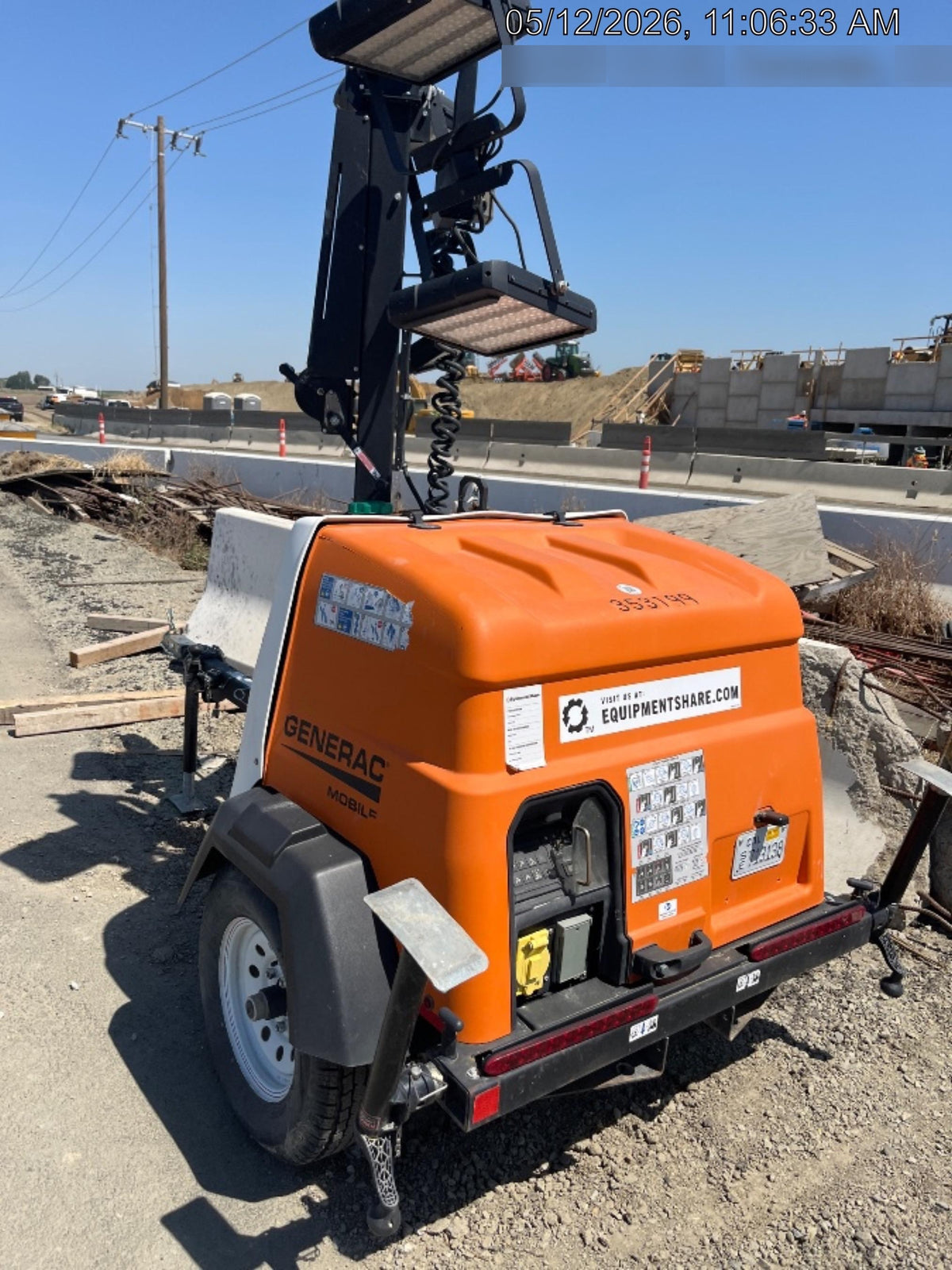 2023 Generac MLT2 Diesel, Flex Switch 120V Input, Powerzone Controller, (4) 320W LED Lights, 4kW Generator, 39.9 Gal Fuel Tank, 2" Ball, T3