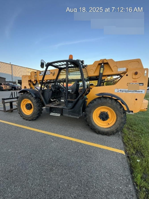 2019 JCB 506-36 Canopy, 74 HP, FF Tires, STD Worklight, Beacon, Aux Hydraulics, Lifting Eye, Back up Alarm 48" Carriage/48" Forks