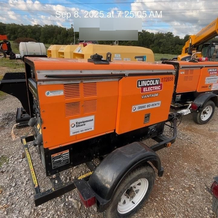 2021 Lincoln Electric Vantage 549X Ready Pak 3, ORANGE (includes trailer, cable rack, fender light kit)