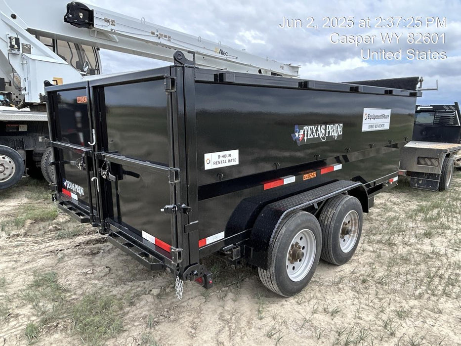 2024 TEXAS PRIDE TRAILERS 14'L x 7'W 5 Cu Yd Trunnion Hydraulic Dump