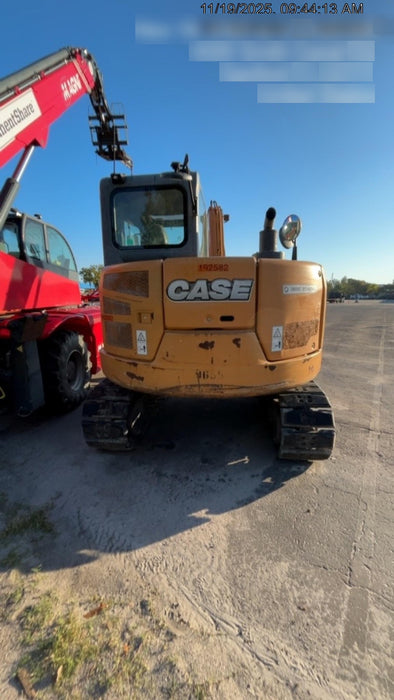 2015 Case CX80C CLOSED CAB, A/C, RUBBER TRACKS PADS, 7'-2" ARM