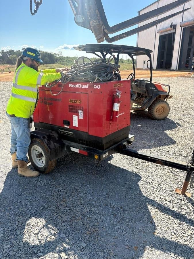 2024 Shindaiwa DGW400MDL Kubota D902 Engine, 23 HP, Dual Op Welder, Wire, Arc, Droop Stick, Tig, and CC Stick Functionality, Simulphase, 3 Phase and 1 Phase Gen Output, Single Axle NB Trlr, Slr Trckl Chrg 12V 12W, Fire Ext