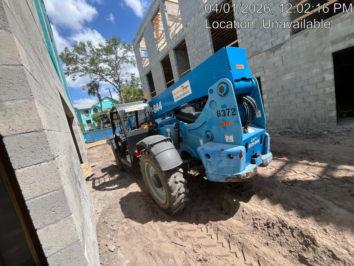 2018 Genie GTH-844 Genie GTH-844D w/Open ROPS, FF Tires, Work Light/Beacon, 60" Carriage and Forks