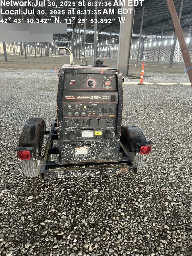 2021 Lincoln Electric Vantage 322 Vantage 322 Ready Pak 3 w/ Decals, ORANGE (includes trailer, cable rack, fender light kit) NO Telematics
