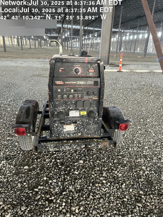 2021 Lincoln Electric Vantage 322 Vantage 322 Ready Pak 3 w/ Decals, ORANGE (includes trailer, cable rack, fender light kit) NO Telematics