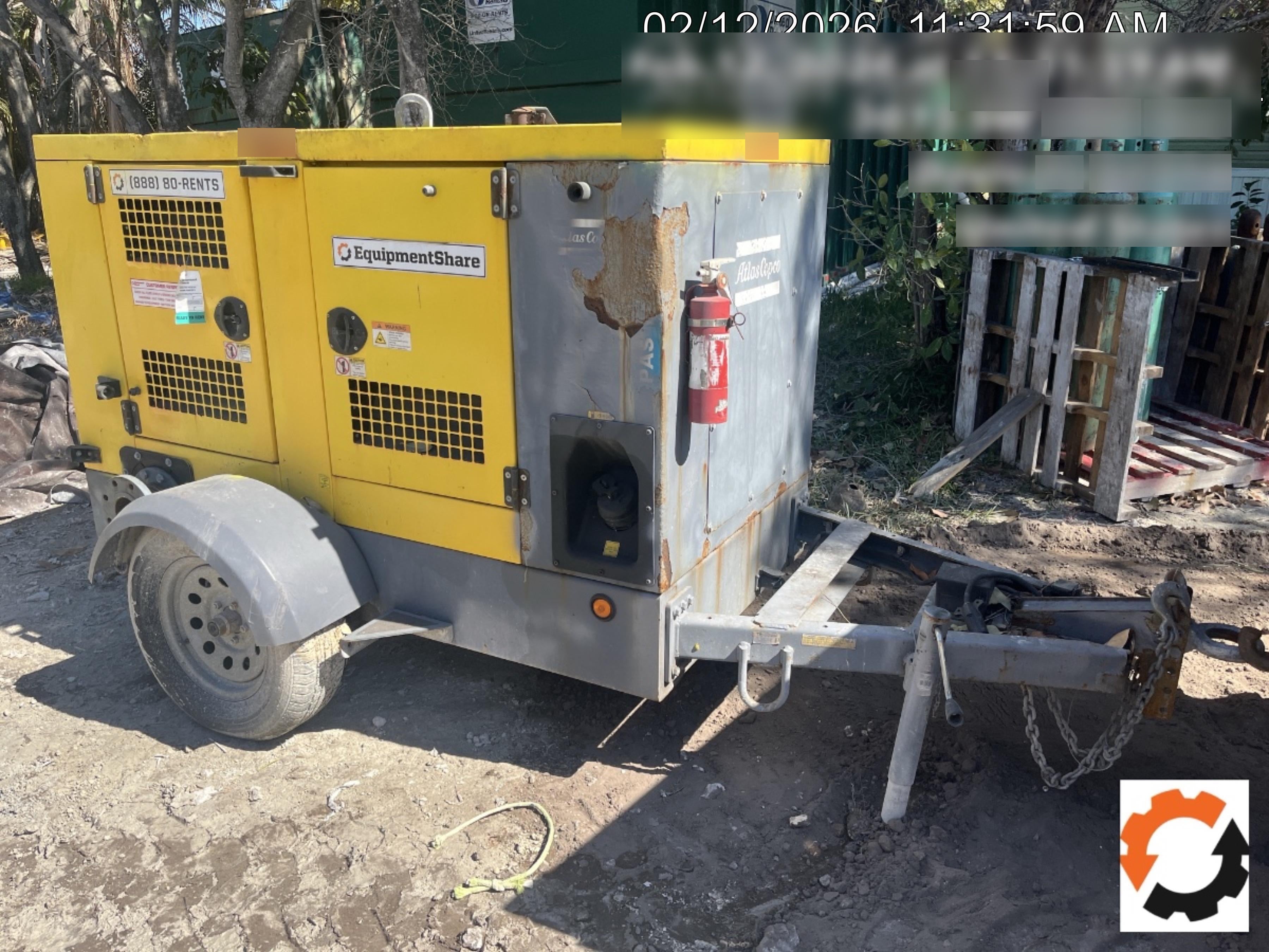 2020 ATLAS COPCO PAS 100 HF CS Enclosed