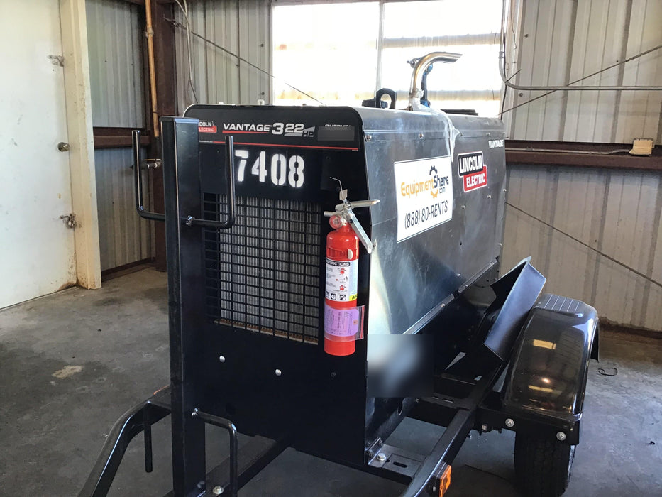 2018 Lincoln Electric Vantage 322 Lincoln Vantage 322 Welder Ready Pak 3 - Vantage 322, Trailer, Fender and light kit, Cable rack