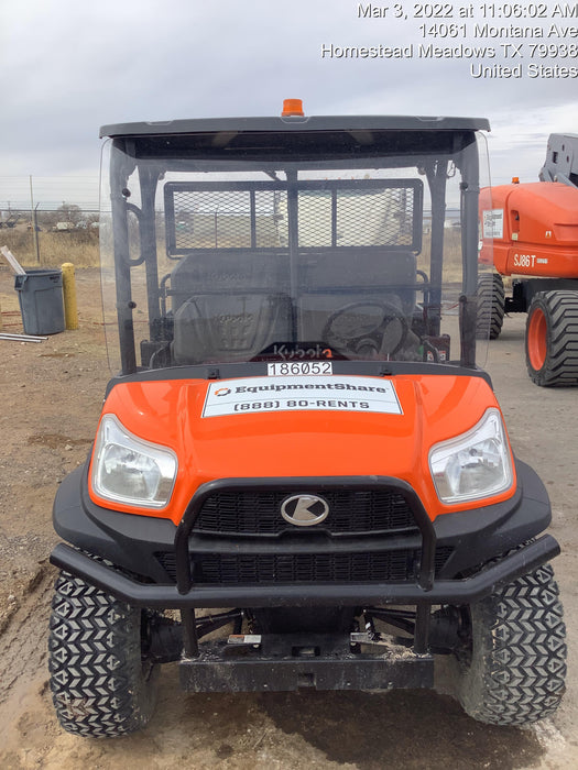 2021 Kubota RTV-X1140W-H Plastic Canopy, Windshield Acrylic Clear, LED Strobe Light, Wire Harness Kit, Back up Alarm