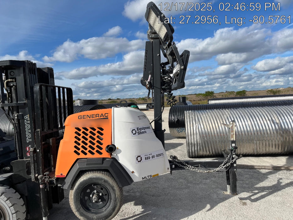 2023 Generac MLT2 Diesel, Flex Switch 120V Input, Powerzone Controller, 
(4) 320W LED Lights, 4kW Generator, 39.9 Gal Fuel Tank, 2" Ball, T3