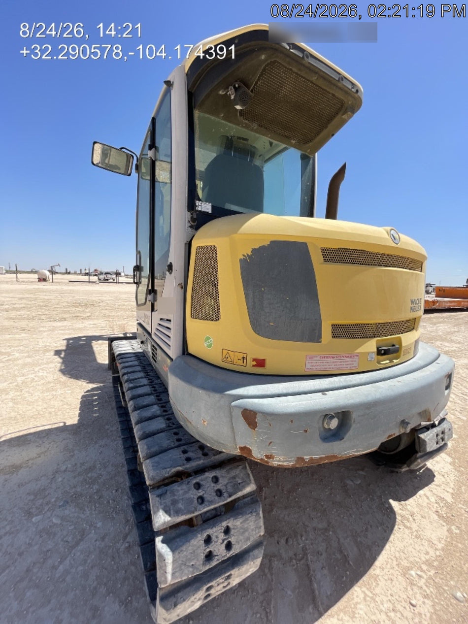 2019 Wacker Neuson ET90 Enclosed Cab, Hybrid Tracks, Long Dipperstick, T4, Hydraulic Thumb w/Manual QC, Buckets: 18/24/36"