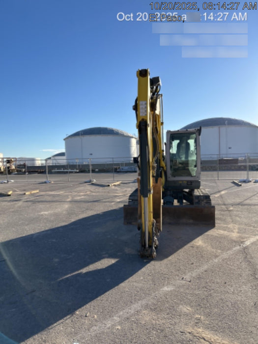 Wacker Neuson ET90 Enclosed Cab, Hybrid Tracks, Long Dipperstick, Bucket