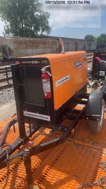 2021 Lincoln Electric Vantage 322 Vantage 322 Ready Pak 3 w/ Decals, ORANGE (includes trailer, cable rack, fender light kit) NO Telematics