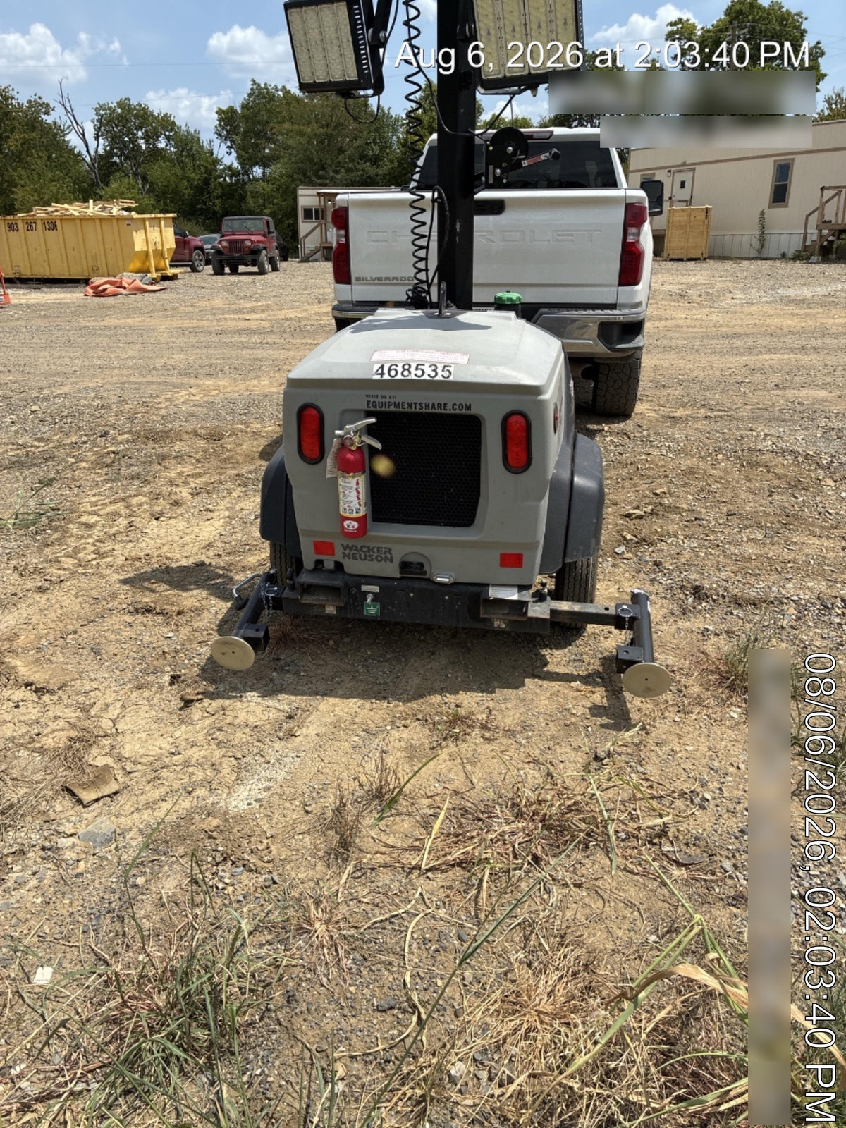 2024 Wacker Neuson LTT4 Diesel, Kohler KDW702, Deep Sea Controller, Auto Start, LED 320W, Bypass Outlet, T3