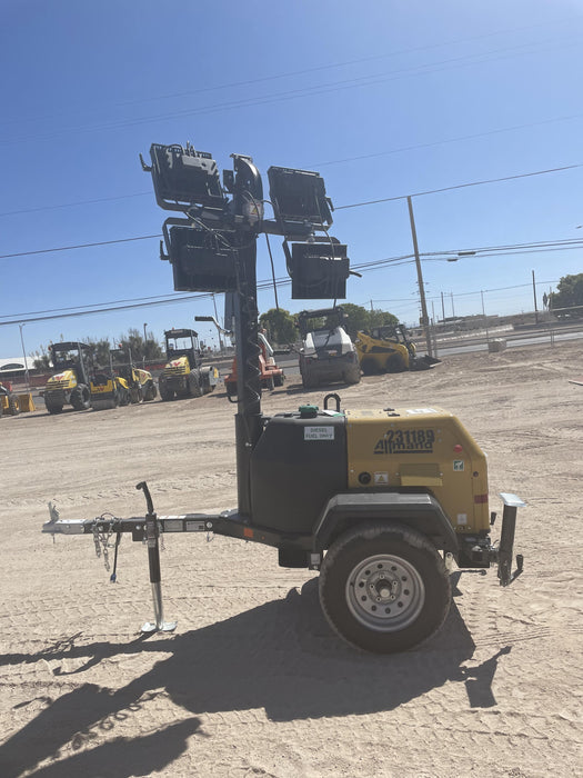 2022 Allmand NLV3GR (4) LED Light Fixture 350W, 23' Vertical Mast, 3kW Prime, Towable, Deep Sea L401, Leveling Jacks, Yanmar T4F 5.8hp