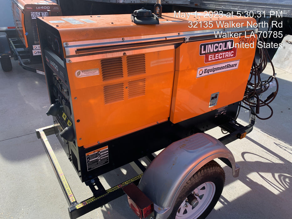 2022 Lincoln Electric LE400 Kubota V1505, Trlr, Cable Rack, Light Kit, ES Decals, T3