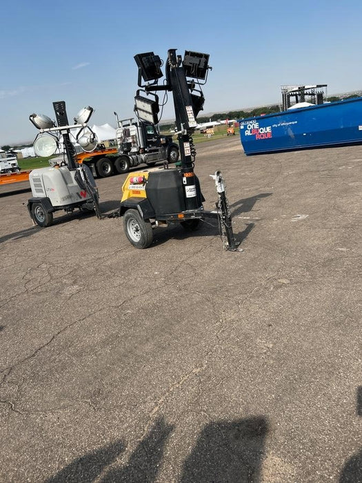 2022 Allmand NLV3GR (4) LED Light Fixture 350W, 23' Vertical Mast, 3kW Prime, Towable, Deep Sea L401, Leveling Jacks, Yanmar T4F 5.8hp