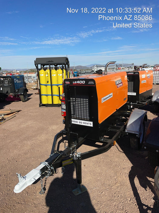 2022 Lincoln Electric LE400 Kubota V1505, Trlr, Cable Rack, Light Kit, ES Decals, T3