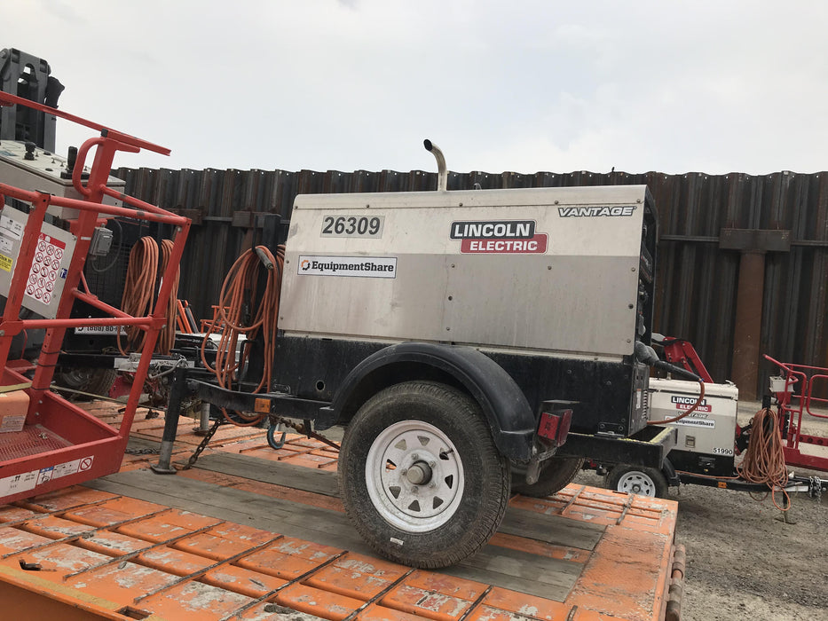 2019 Lincoln Electric Vantage 322 Lincoln Vantage 322 Welder w/Trailer, Light Kit, Cable Rack