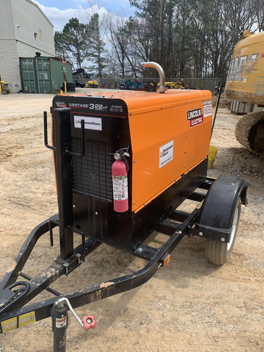 2021 Lincoln Electric Vantage 322 Vantage 322 Ready Pak 3 w/ Decals, ORANGE (includes trailer, cable rack, fender light kit) NO Telematics