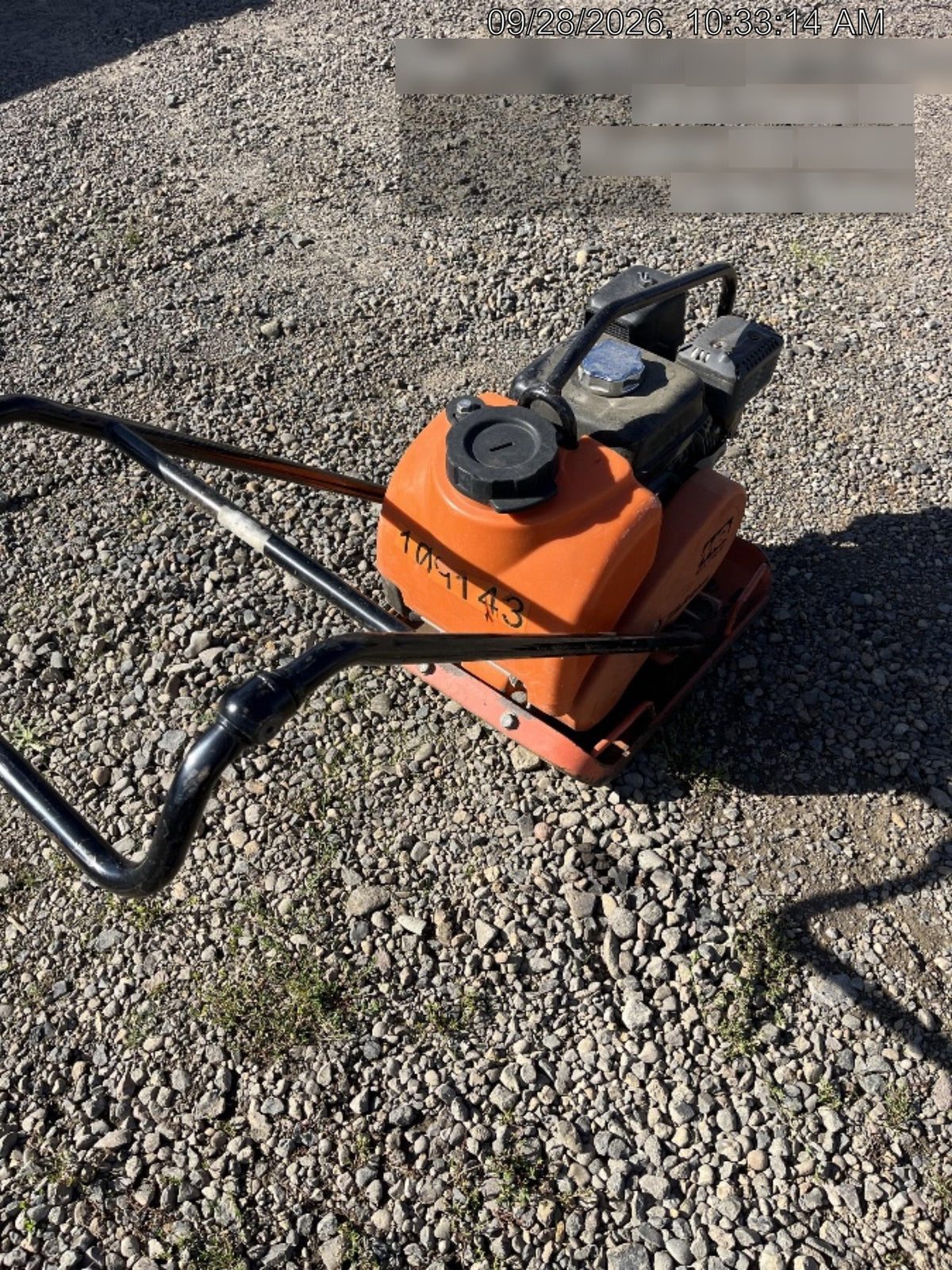 2020 Multiquip MVC82VHW Plate Honda GX160 w/water tank 18 wide