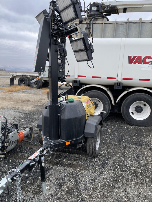 2022 Allmand NLV3GR (4) LED Light Fixture 350W, 23' Vertical Mast, 3kW Prime, Towable, ES Decals, T3