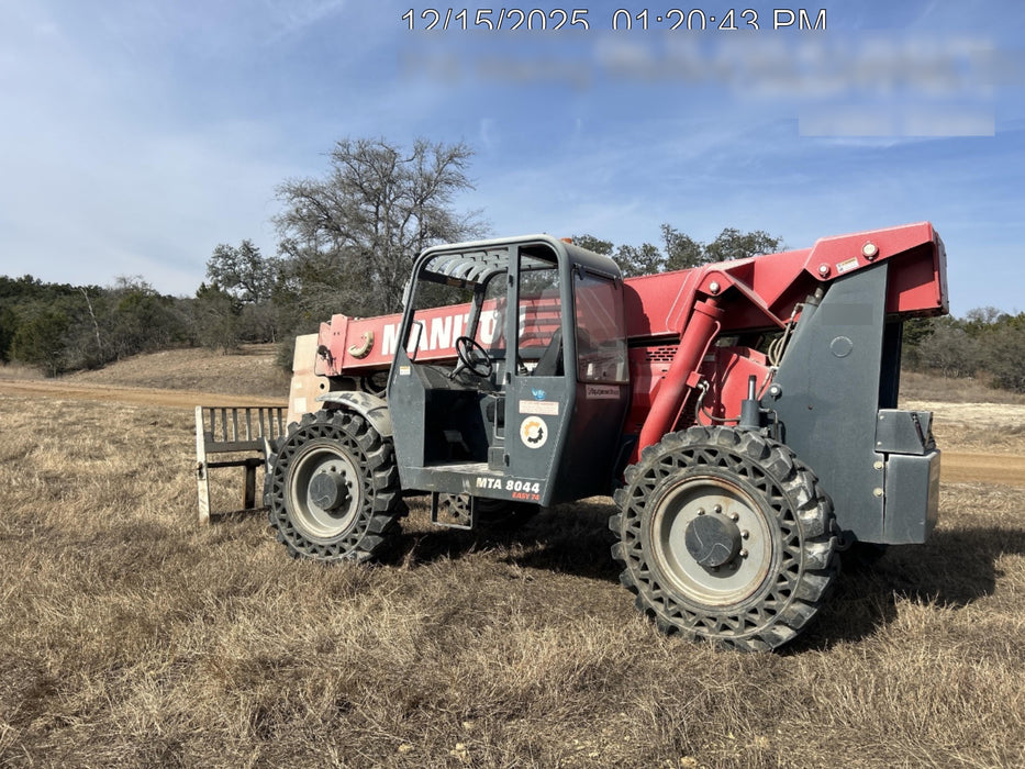 2018 Manitou MTA8044 MTA8044 - 74 HP T4, Canopy, Worklights/Strobe, Beacon, 66" Carriage, 48" Forks, Solid Tires, Lift Hook, Aux Hydraulics