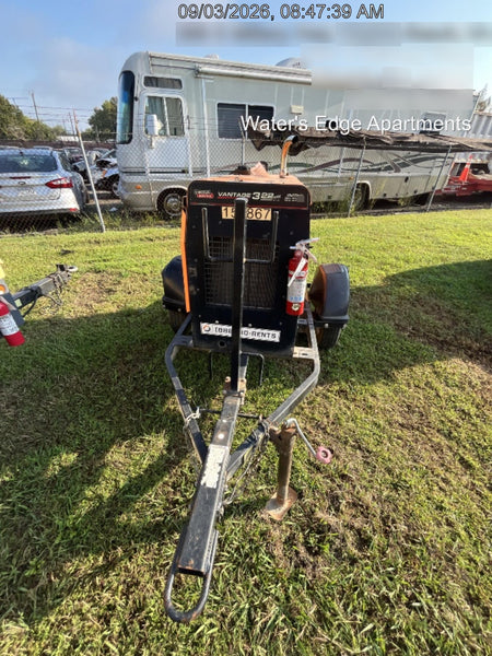 2021 Lincoln Electric Vantage 322 Vantage 322 Ready Pak 3 w/ Telematics & Decals, ORANGE (includes trailer, cable rack, fender light kit)
