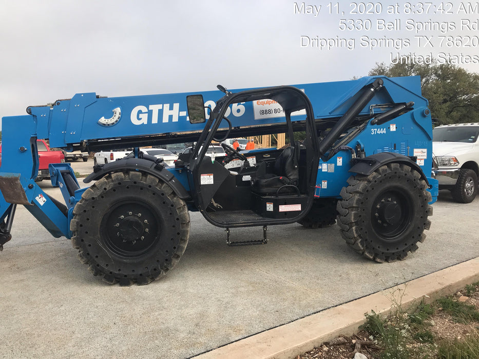 2019 Genie GTH-1056 Canopy, Solid RT Tires, LED Work Lights, Beacon 60" QA Carriage, 60" Forks