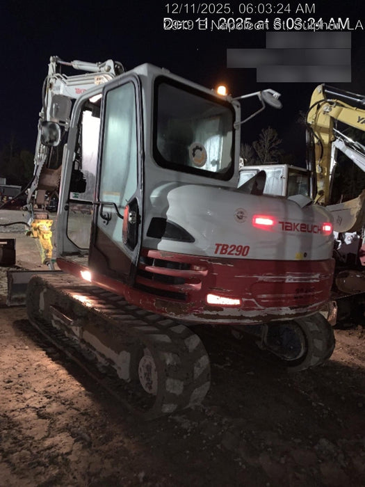 2019 Takeuchi TB290 Takeuchi TB290 Cab/Heat/AC w/Rubber Tracks, Auxiliary Hydraulics, Dozer Blade, Manual QC