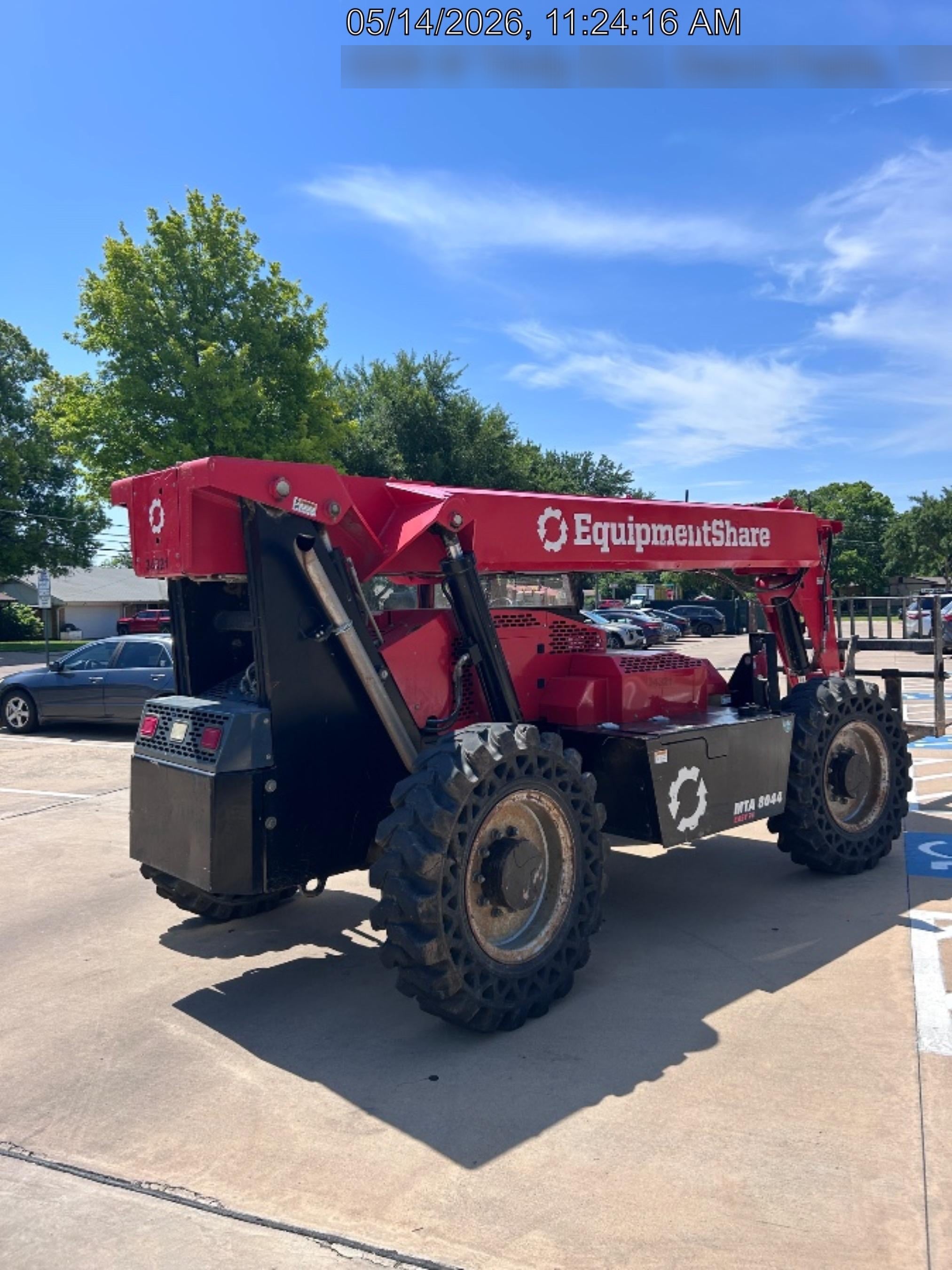 2019 Manitou MTA8044 74hp T4F, Open ROPS, Cab and Boom LED work lights, Auxiliary Hydraulics, Solid Tires, Amber strobe, Lift Hook w/66" Carriage, 60" Forks