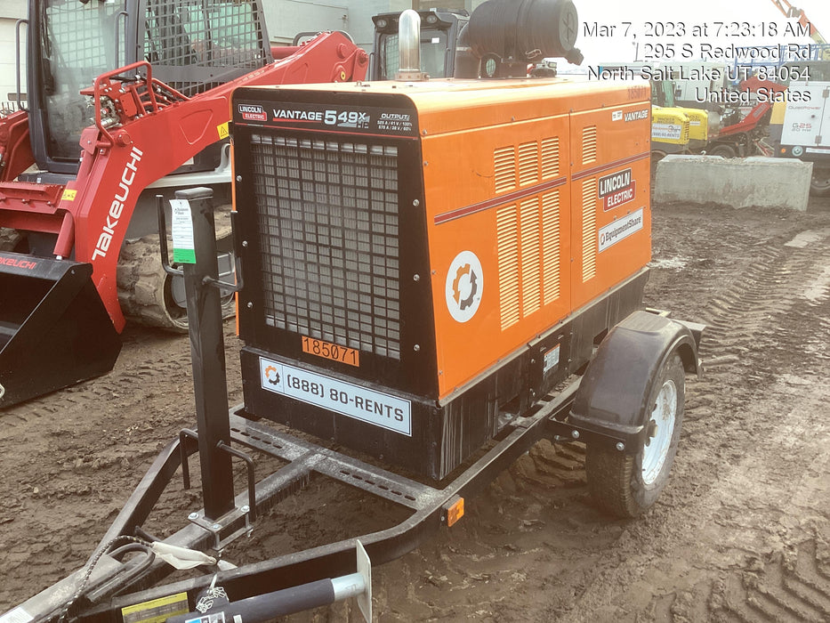 2021 Lincoln Electric Vantage 549X Ready Pak 3, ORANGE (includes trailer, cable rack, fender light kit)