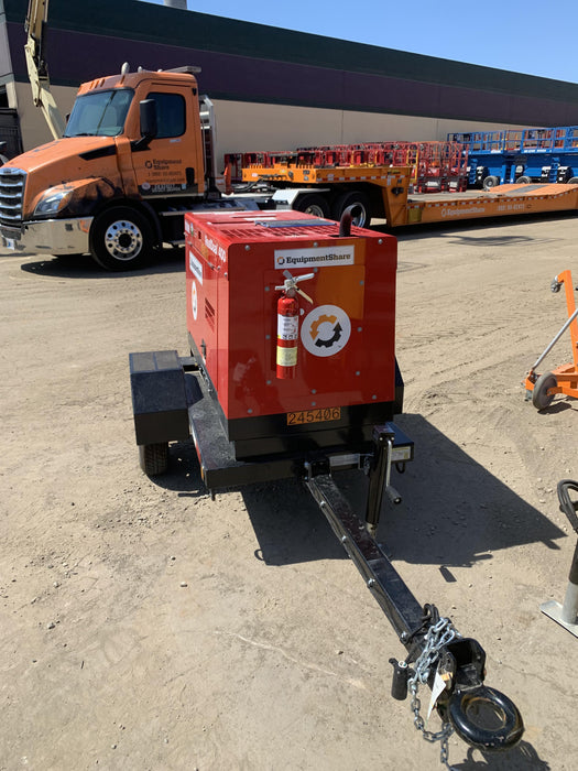 2022 Shindaiwa DGW400MDL Kubota D902 Engine, 23 HP, Dual Op Welder, Wire, Arc, Droop Stick, Tig, and CC Stick Functionality, Simulphase, 3 Phase and 1 Phase Gen Output, Single Axle NB Trlr, Slr Trckl Chrg 12V 12W, Fire Ext