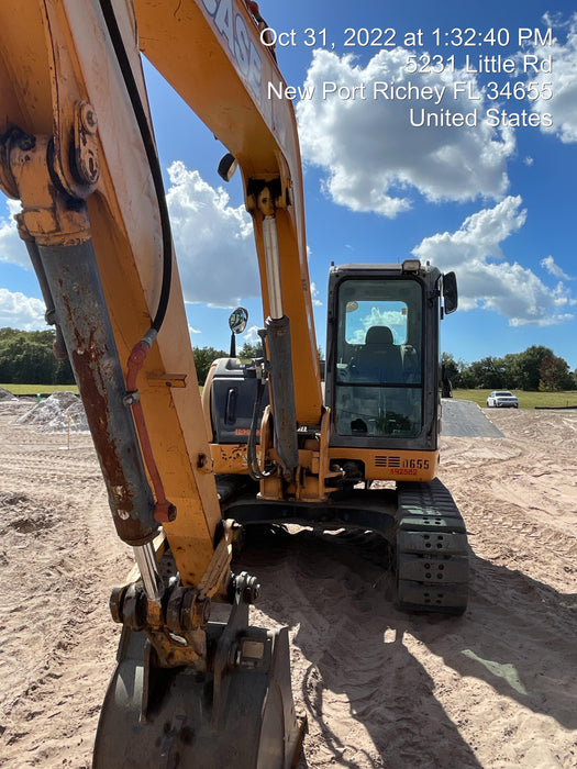 2015 Case CX80C CLOSED CAB, A/C, RUBBER TRACKS PADS, 7'-2" ARM