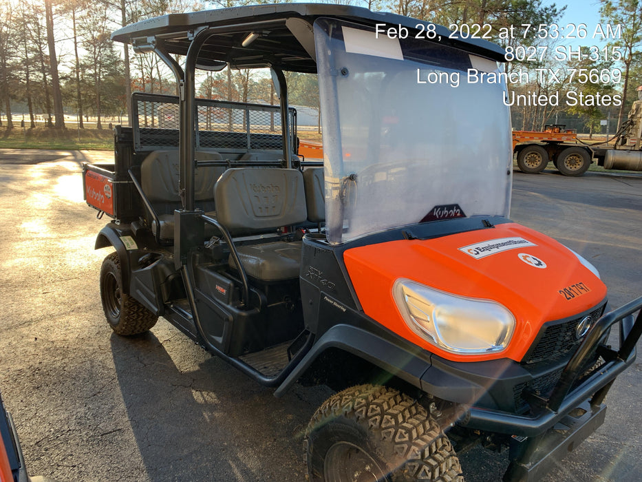 2022 Kubota RTV-X1140W-H Plastic Canopy, Windshield Acrylic Clear, LED Strobe Light, Wire Harness Kit, Back up Alarm