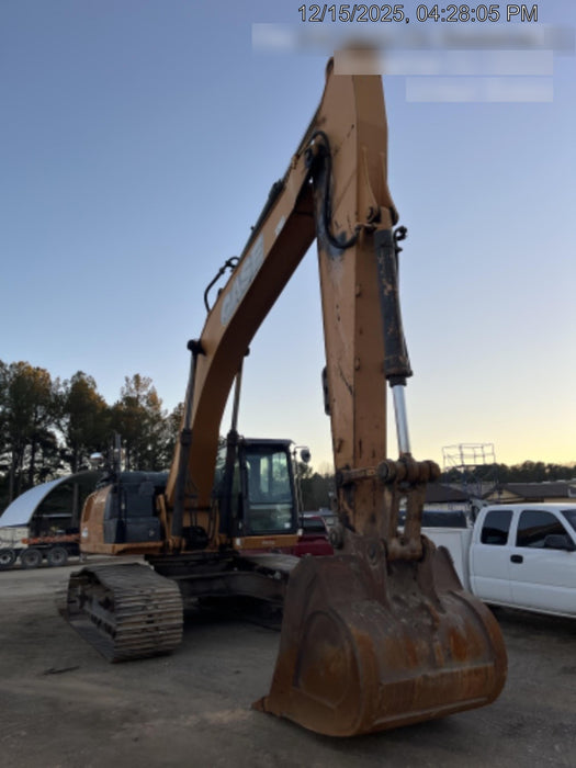 2015 Case CX350D CAB A/C, 13'-3" ARM, STEEL TRACKS, THUMB