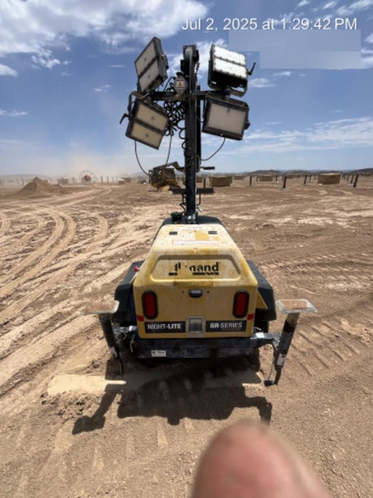 2022 Allmand NLV3GR (4) LED Light Fixture 350W, 23' Vertical Mast, 3kW Prime, Towable, ES Decals, T3