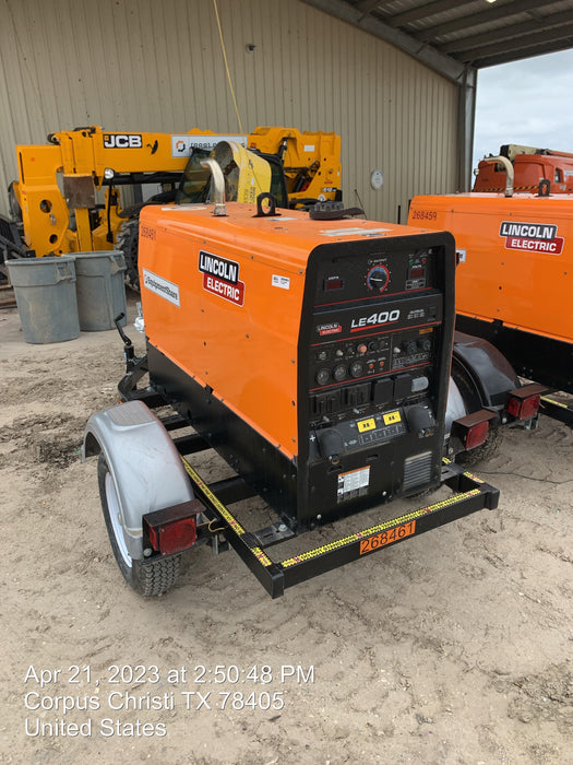 2022 Lincoln Electric LE400 Kubota V1505, Trlr, Cable Rack, Light Kit, ES Decals, T3