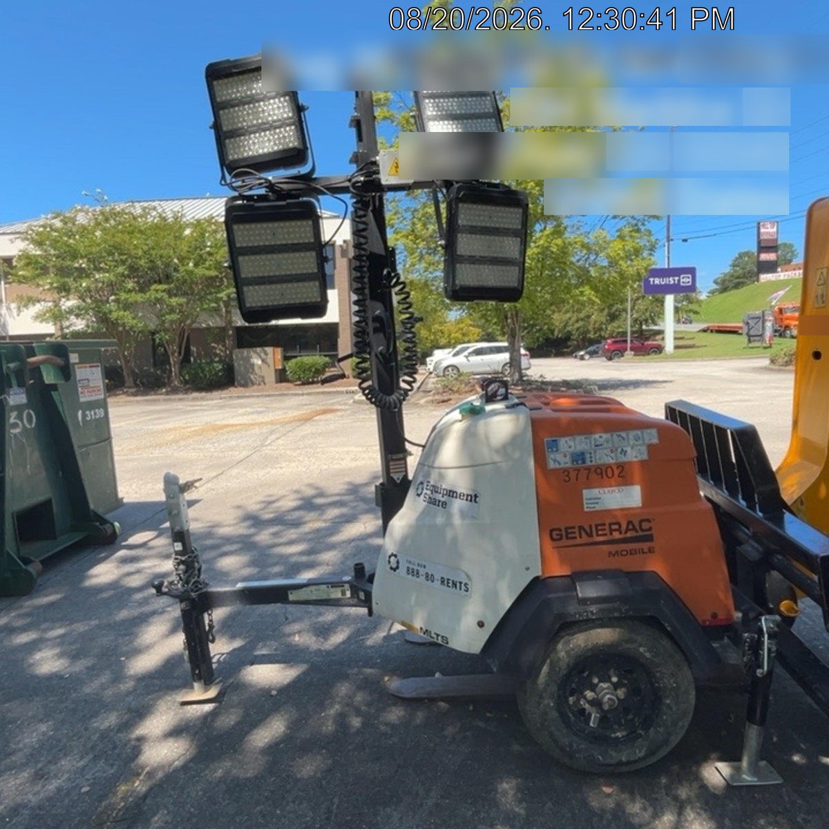 2023 Generac MLT2 Diesel, Flex Switch 120V Input, Powerzone Controller, 
(4) 320W LED Lights, 4kW Generator, 39.9 Gal Fuel Tank, 2" Ball, T3